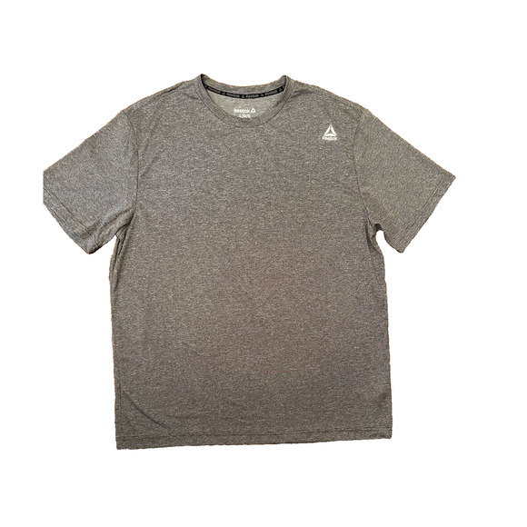 Reebok Mens Size L Short Sleeve Gray Casual Breathable Fabric T Shirt - Picture 1 of 5